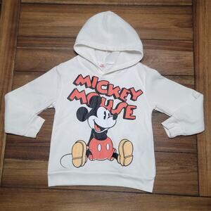 Disney Junior Mickey LS White Hoodie "Mickey Mouse" - Size 5/6